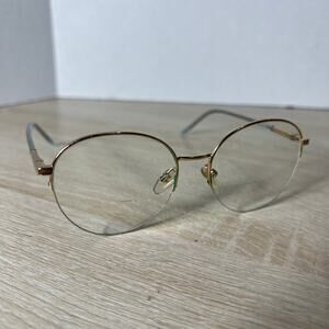 Love Moschino MOL569SAM 0QWU Eyeglasses Gold Half Rim Frames